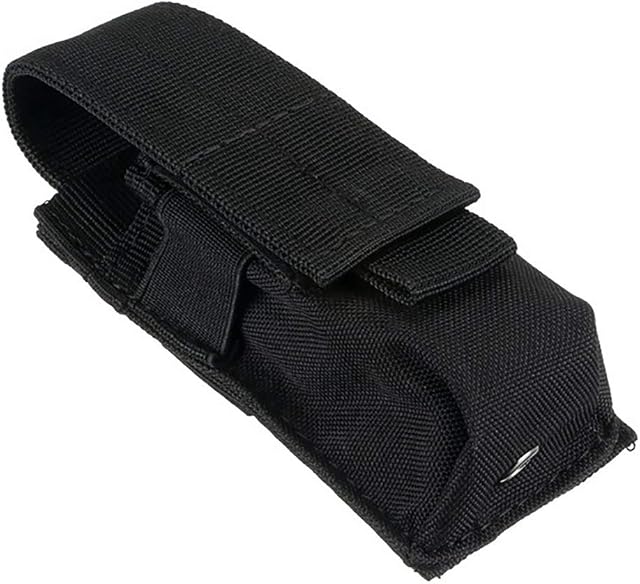 MiOYOOW Flashlight Pouch, Molle LED Torch Pouch Flashlight Holster Nylon Flashlight Cover Case for Outdoor Camping Hiking
