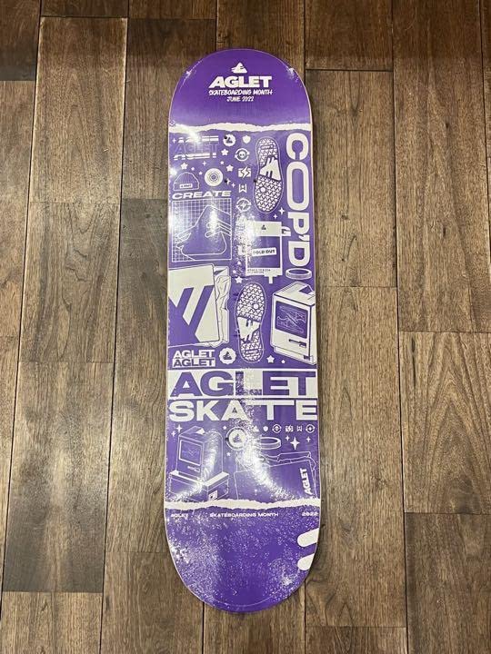 AGLET SKATE デッキ 紫色 グラフィックプリント Amazon.co.jp: aglet free skate deck スケボー デッキ : スポーツ