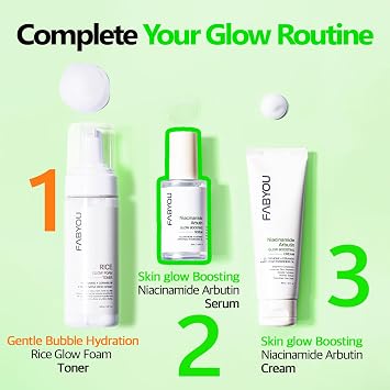 Niacinamide Arbutin Glow Boosting Serum 1.69 fl oz - Korean Skin Care Glass Skin, Deep Hydration & Even Tone with 10% Niacinamide & Arbutin, Lightweight Daily Serum for Face