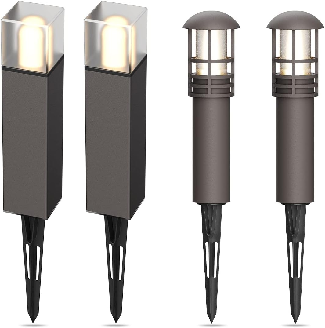 GOODSMANN Landscape Lighting Low Voltage Path Lights 2PK 2W 100 Lumen