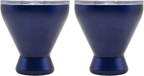 Cambridge Navy - Juego de 2 vasos de cóctel aislados de 11 onzas, 0