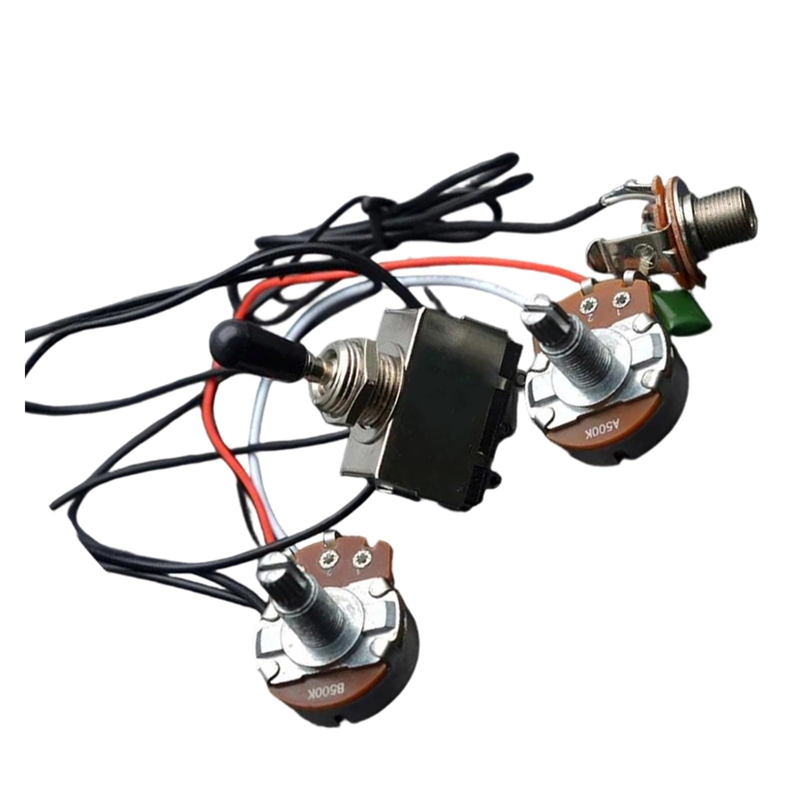 Kit De Arnés De Cableado De Guitarra Eléctrica Con Pastillas Duales Precableadas Potenciómetro De 500K Palanca De 3 Posiciones