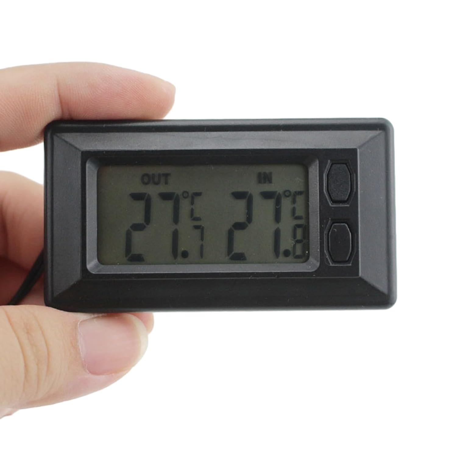 Rulbelok Car Mounted Thermometer Car Digital Thermometer Indoor and Outdoor Temperature Display Panel LCD Large Screen Home Temperature Gauge