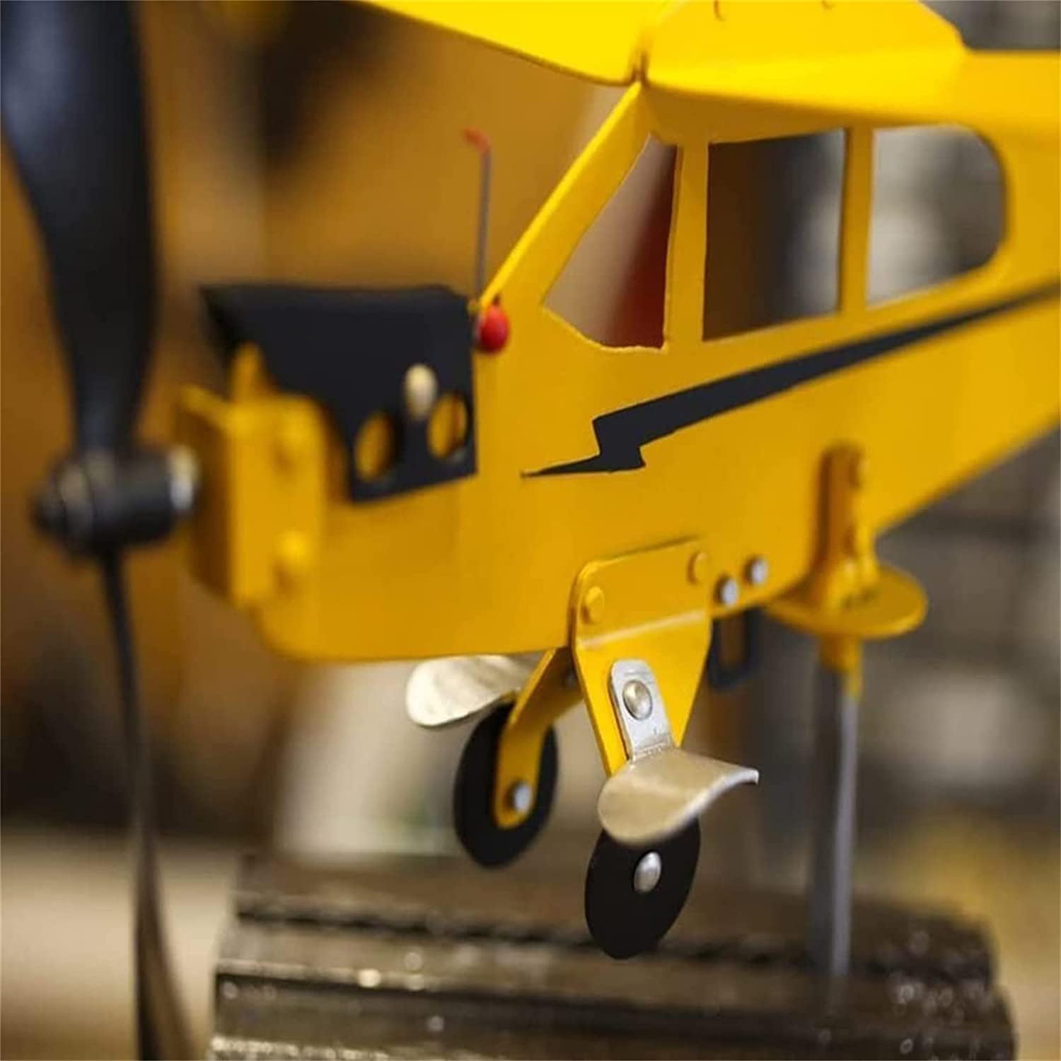 Airplane Weathervane Handmade Airplane Float Airplane Weathervane, Metal Weathervane Decoration, Good Direction Biplane with Arrow Weathervane, for Flying Enthusiasts (Size : L)