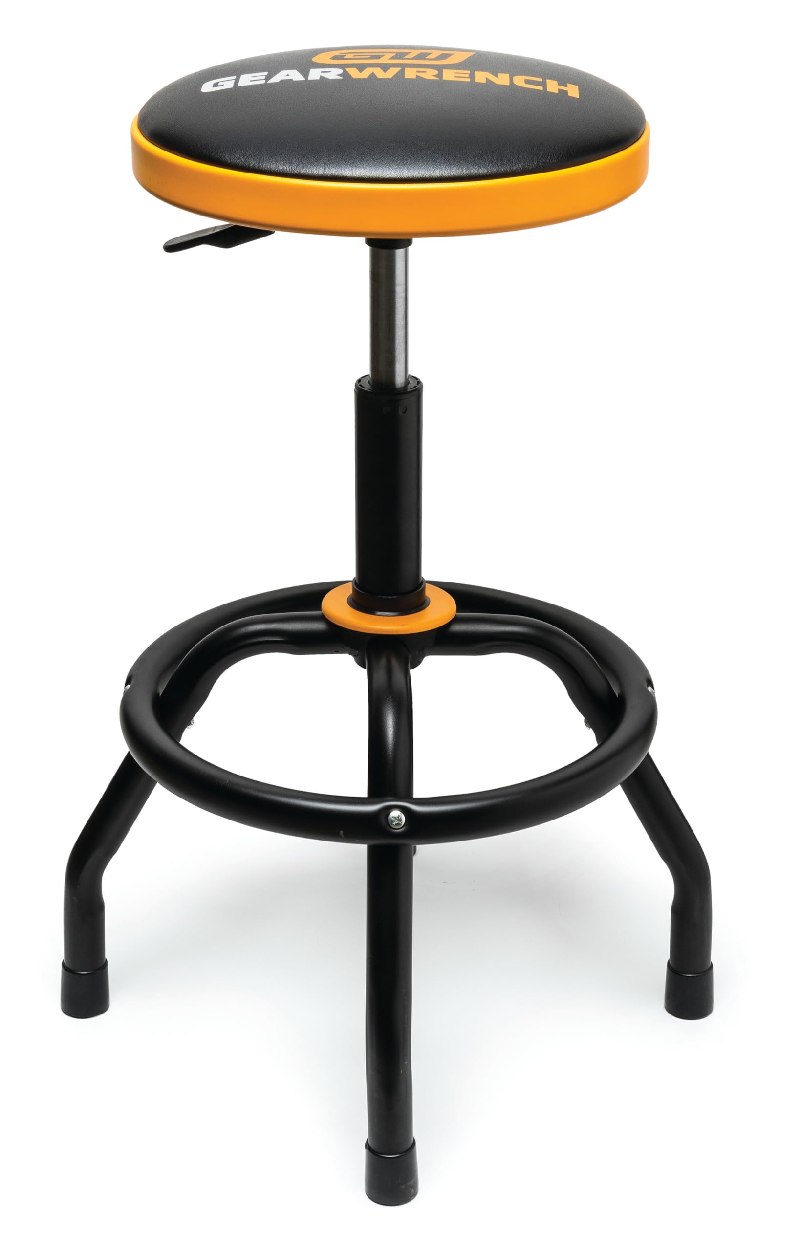 GearWrench 86992 Adjustable Height Swivel Shop Stool 26-1/2" To 31", Black