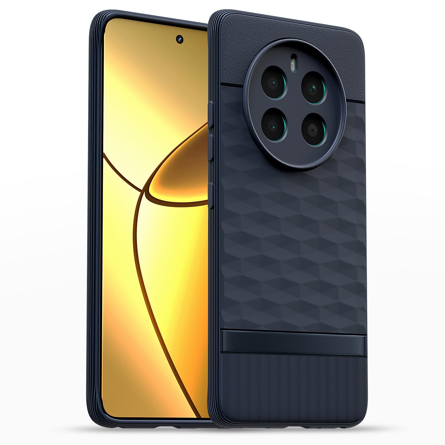 Outlouders Bumper Case for Realme 12 Plus 5G / P1 5G / Narzo 70 5G / 70 Pro 5G | Full Camera Protection | TPU Soft Flexible Shockproof Back Cover (Blue)