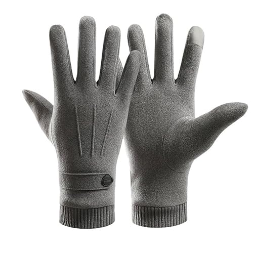 FGSS German Velvet Warm Gloves for Men - Warm-Thermal Fingers Gloves Fashion Touchscreen Mittens for Cold Weather Driving
