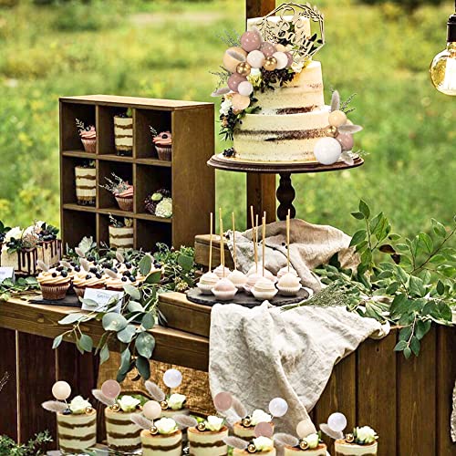 47 Pcs Wood Oh Baby Boho Balls Cake Topper Decorations Baby Shower Decorations For Newborn Birthday Wedding Gender Reveal Cake Decorations #TOP3