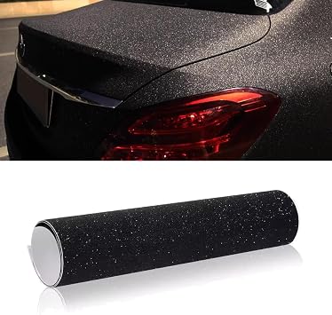 Matte Glitter Black Vinyl Wrap Sheet for Car Motorcycle,59.8"x19.69"