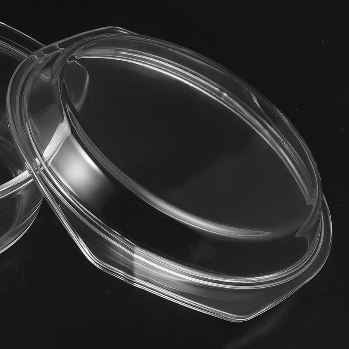 FOMIYES Hitzebeständige Mikrowellenabdeckung mit Dampfgarfunktion aus Glas 2 Stück Spülmaschinenfest Transparenter Spritzschutzdeckel 17,8cm für Mikrowelle und Backofen