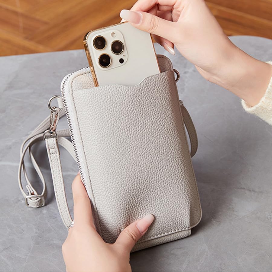 TeeYee Wallet Cell Phone Purse Crossbody Bag with Credit Card Slots Purse PU leather Zipper Adjustable Strap - Image 7