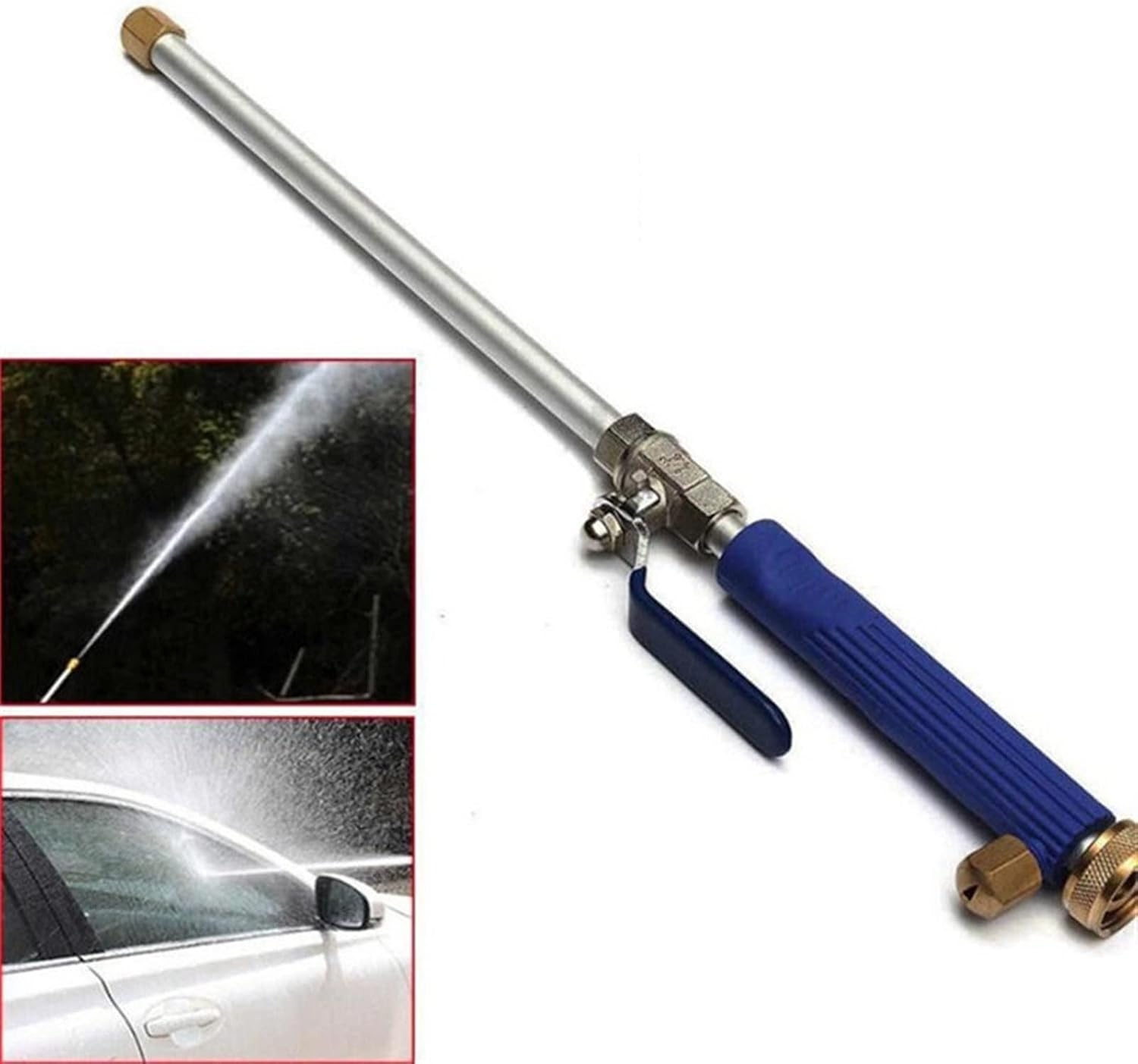 Hand Caulking Guns Car Wash Maintenance High Pressure Power Water Gun Washer Water Jet Garden Hose Wand Nozzle Sprayer Spray Cleaning Tool(Black)