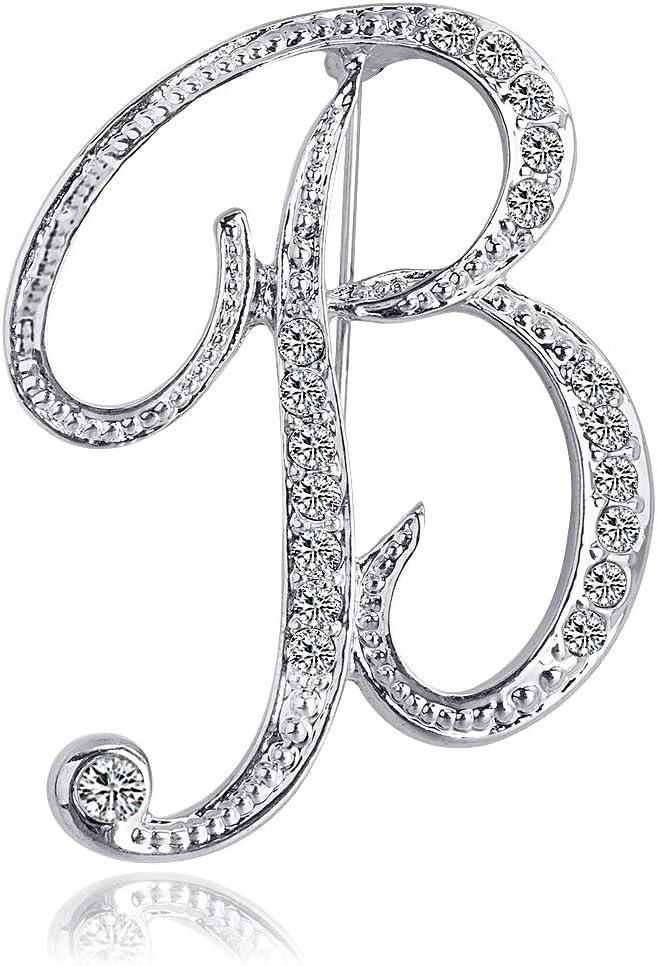Spilla Iniziale Oro Con Zirconi - Elegante Spilla Da Bavero Personalizzata Con Lettera - Regalo Uomo/Donna - 2