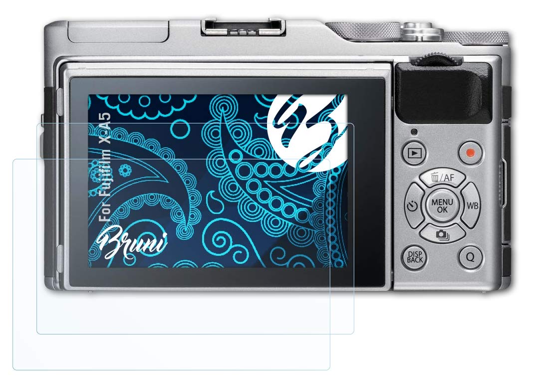 Bruni Screen Protector compatible with Fujifilm X-A5 Protector Film, crystal clear Protective Film (2X)