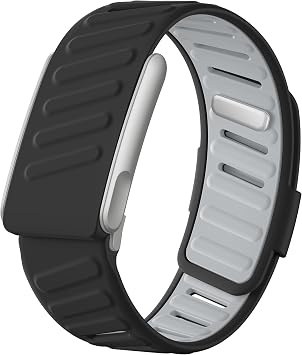 Getino Sport Band Compatible with Whoop 5.0 Bands One, Peak and Life/MG, Breathable Waterproof Silicone Adjustable Replacement Accessories Strap for Whoop Band 5.0 Fitness Activity Tracker, BlackGray