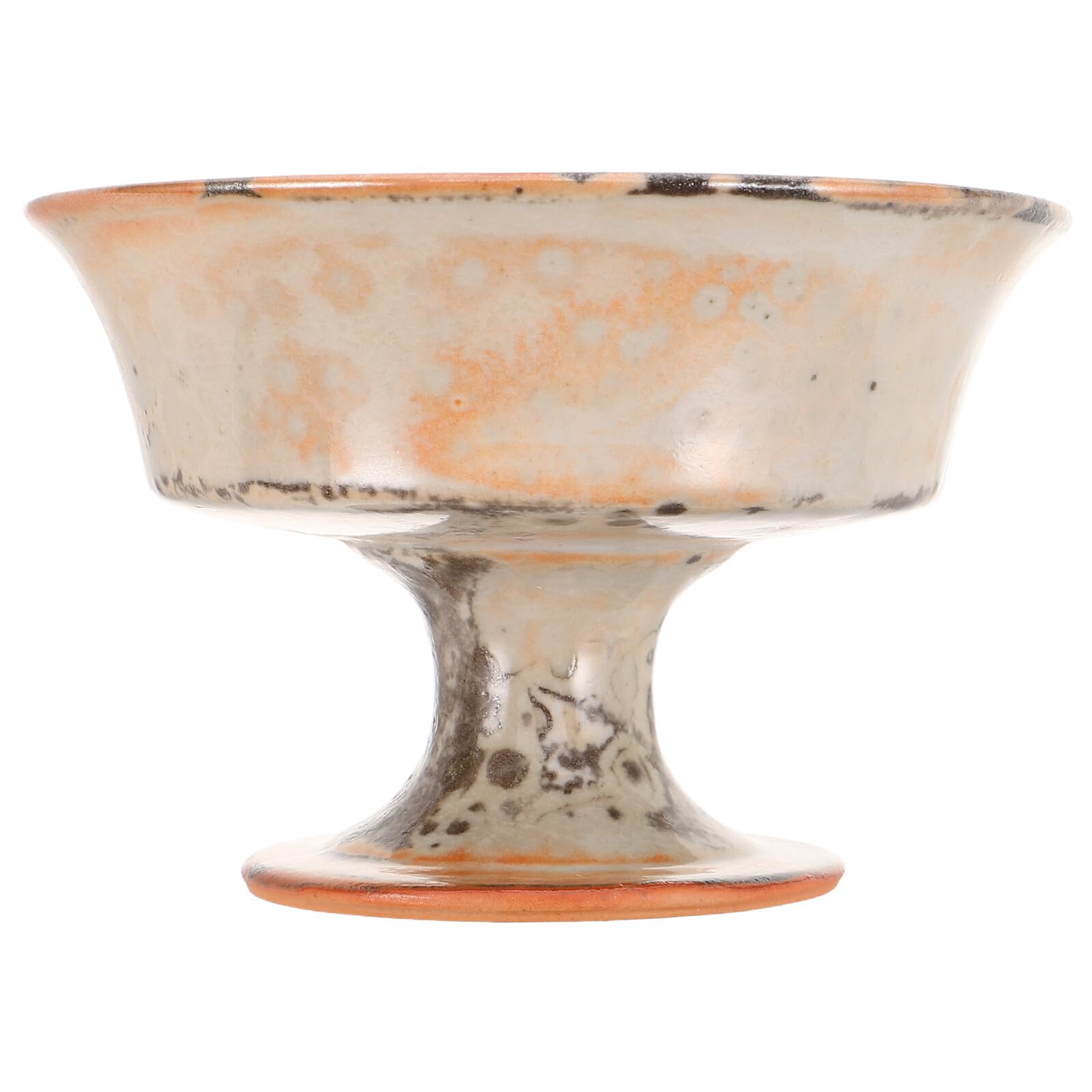Bol à fruits porcelaine vintage Alipis sur pied pour dessert
