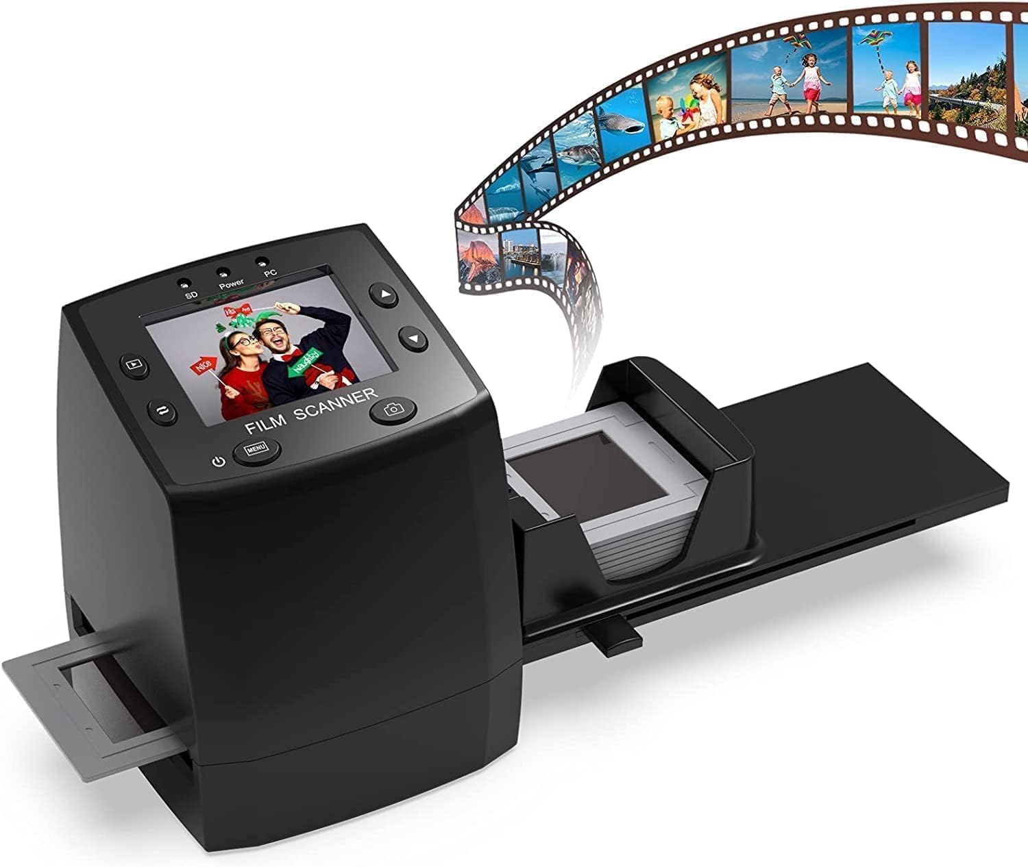 Scanner Diapositive e Negativi 35mm/135 con LCD 2.4" | Scanner per pellicole fotografiche, 3600 DPI, conversione JPEG, nessun software richiesto, digitalizza negativi e diapositive