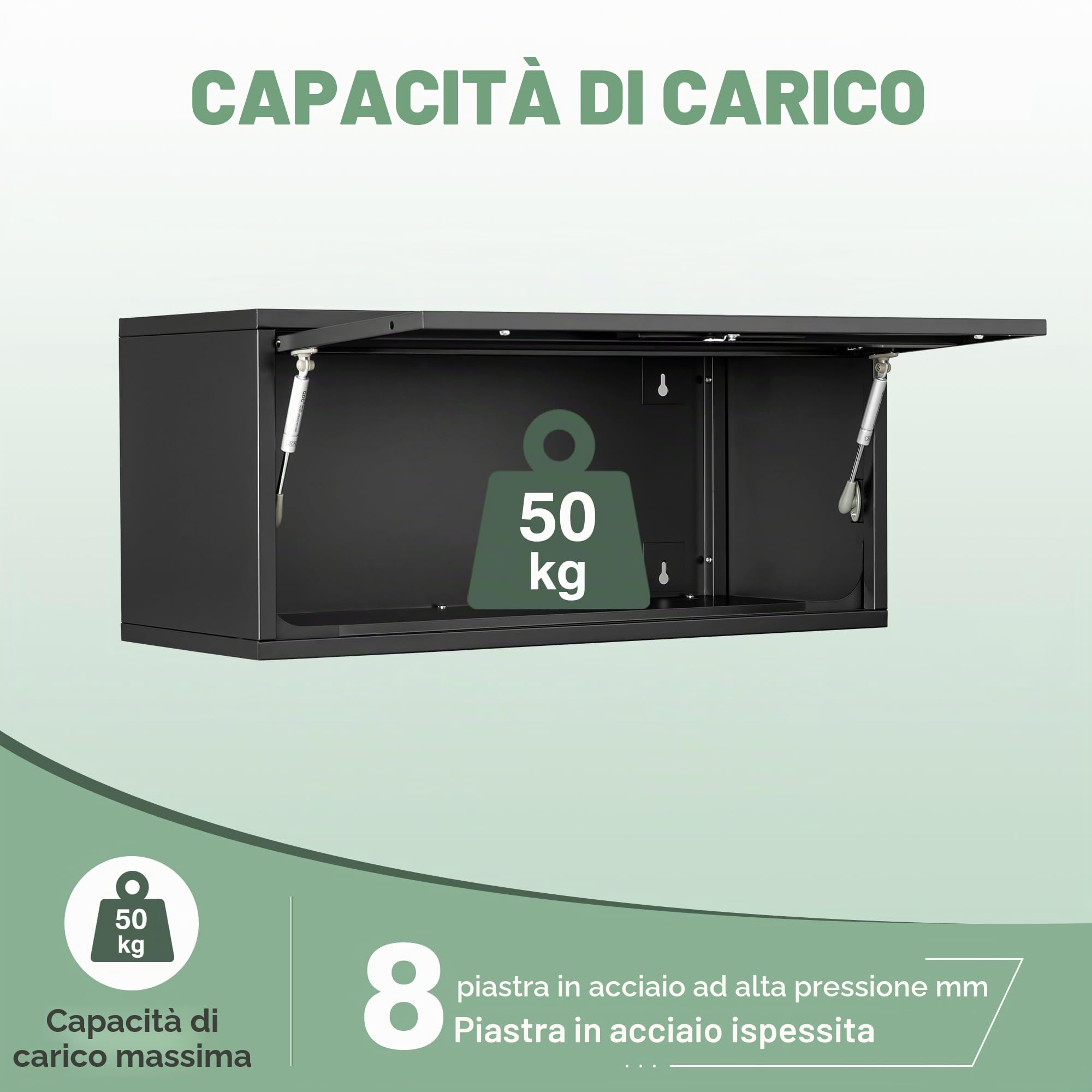 Sightlife Armadietto per attrezzi in metallo con serratura 32 x 80 x 35