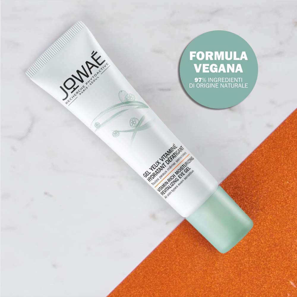 JOWAÉ Gel Occhi Vitaminizzato Idratante Anti Fatica con Kumquat, per Tutti i Tipi di Pelle, anche Sensibile, Formato da 15 ml, 1