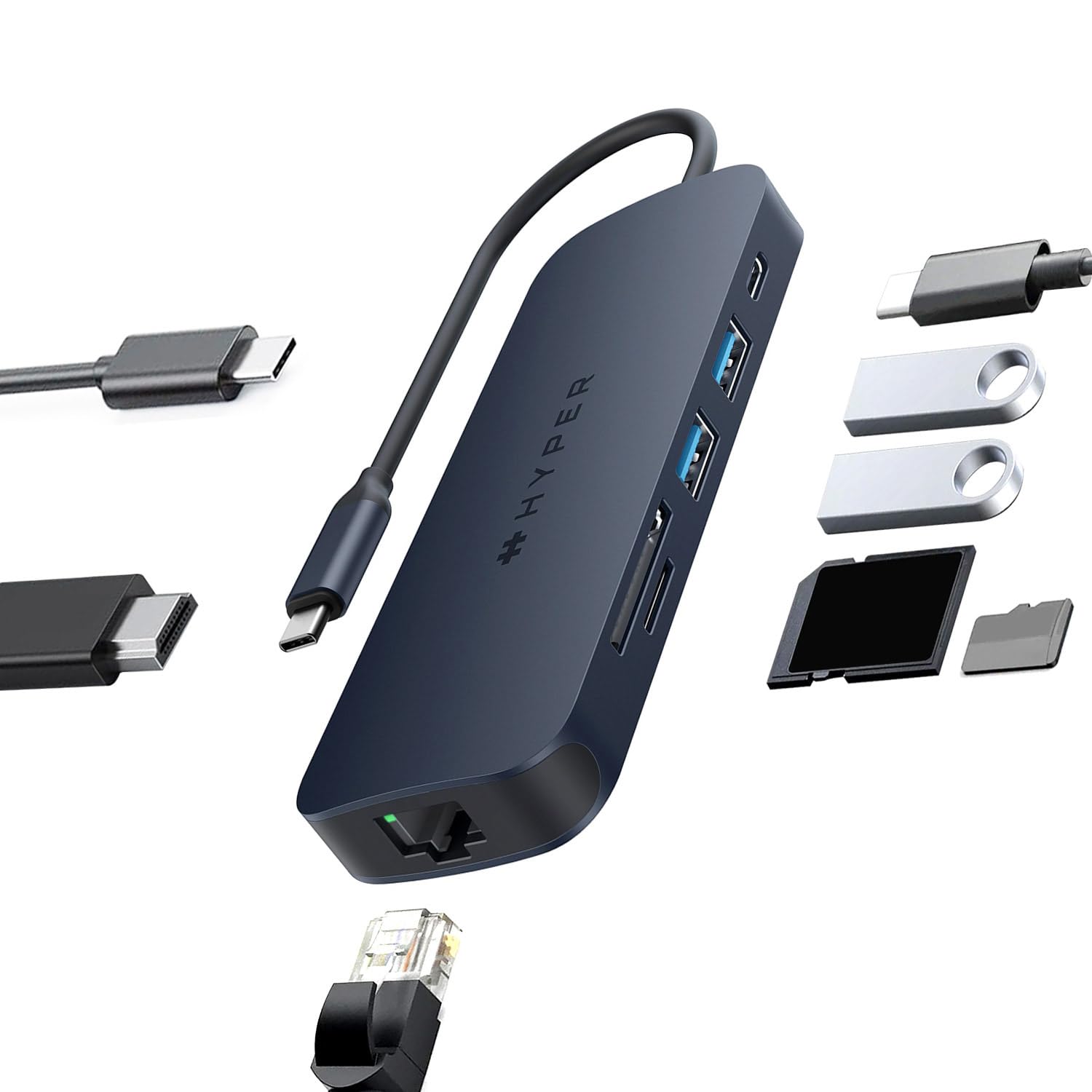 急速できるユウエスビーハブ Amazon.co.jp: HyperDrive Next 8ポートUSB-Cハブ [ 従来の2-3倍
