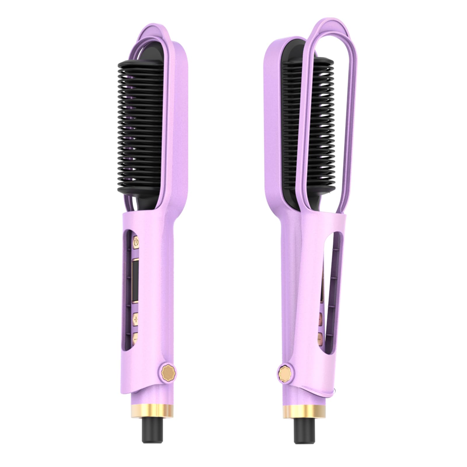 COSTAR Hair Straightener, Single-Handed Anti-Scald Design,30s Fast Heating,30 Temp Settings,LED Display,Ionic Hair Straightening Brush for Women Salon S1 Purple