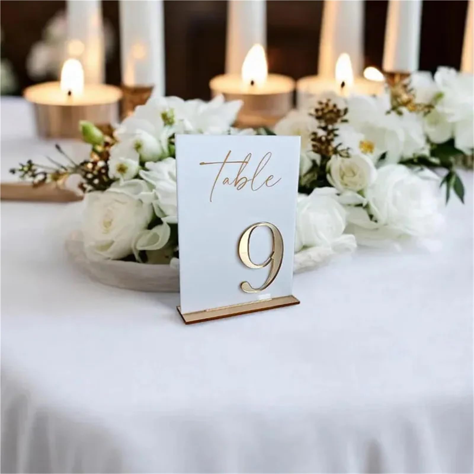 PortanúMeros De Mesa Wedding Table Numbers for Ceremony and Reception Gold Floral Centerpiece PosanúMeros Para Boda(Table 1-5)