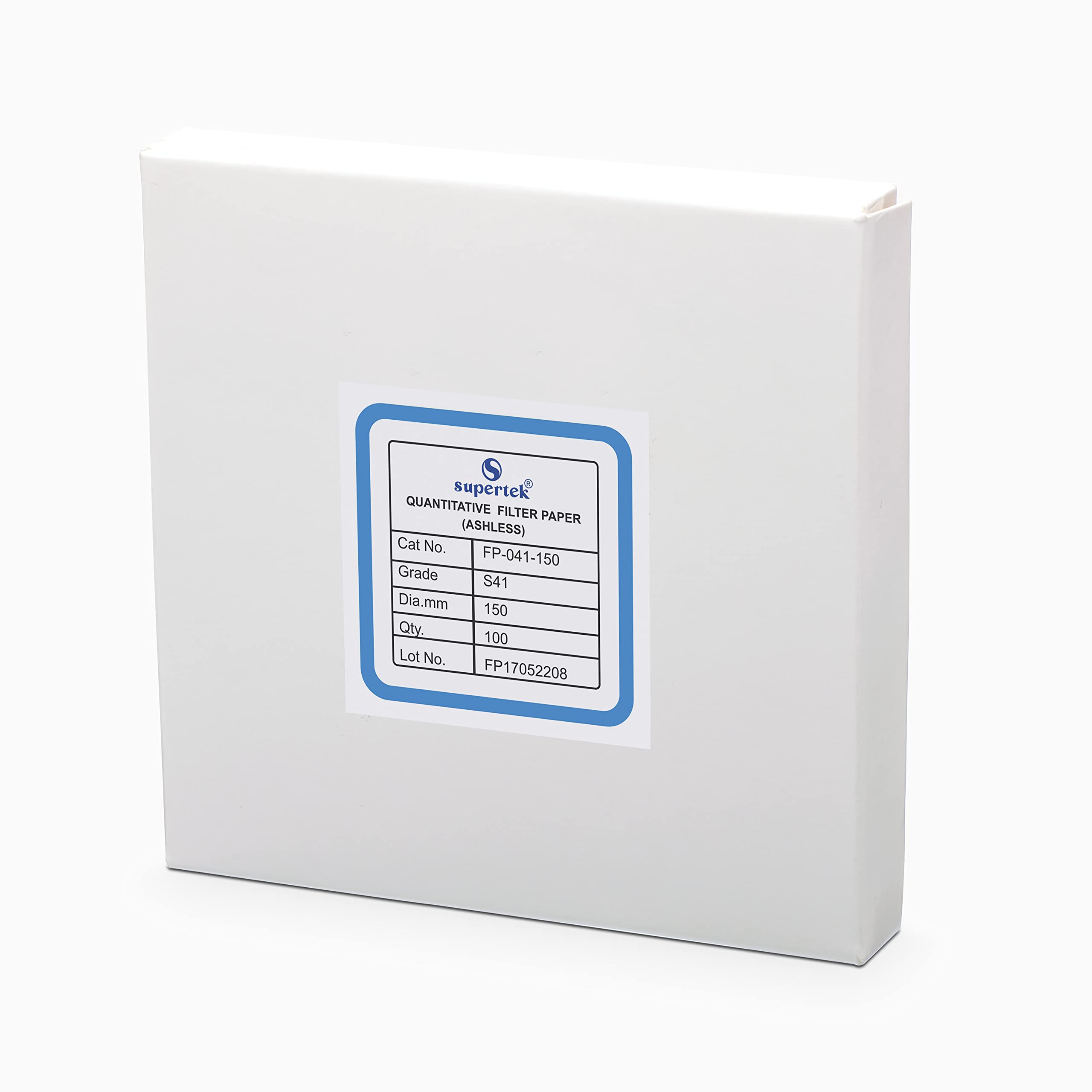 Grade 41 Ashless 150 mm Filter Paper With Fast Speed Filtration | Quantitative Round Sheets Pack of 100 | Chemistry Lab & Industrial Experiments for Schools or Laboratory Activities