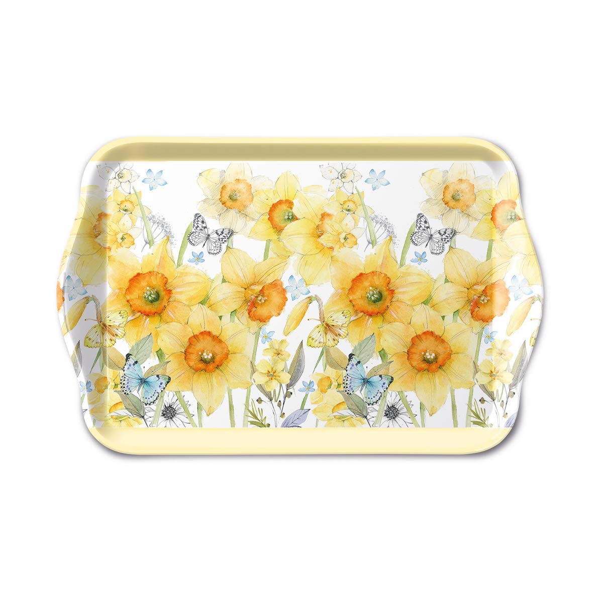 Ambiente Yellow Scatter Tray Classic Daffodils 13 X 21Cm