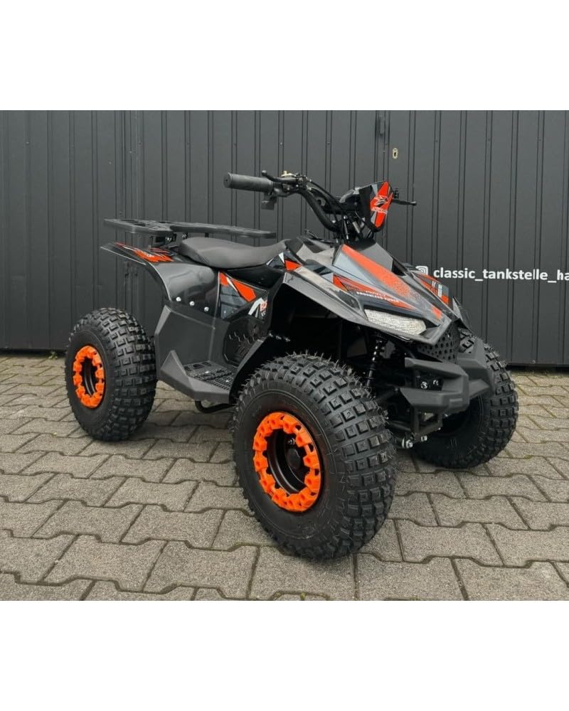 T-MOTO - Quad a Benzina Naples a con Retromarcia - Quad Adulti e Giovani Piloti, Potente e Versatile per Percorsi Off-Road 4 Tempi (Arancione)