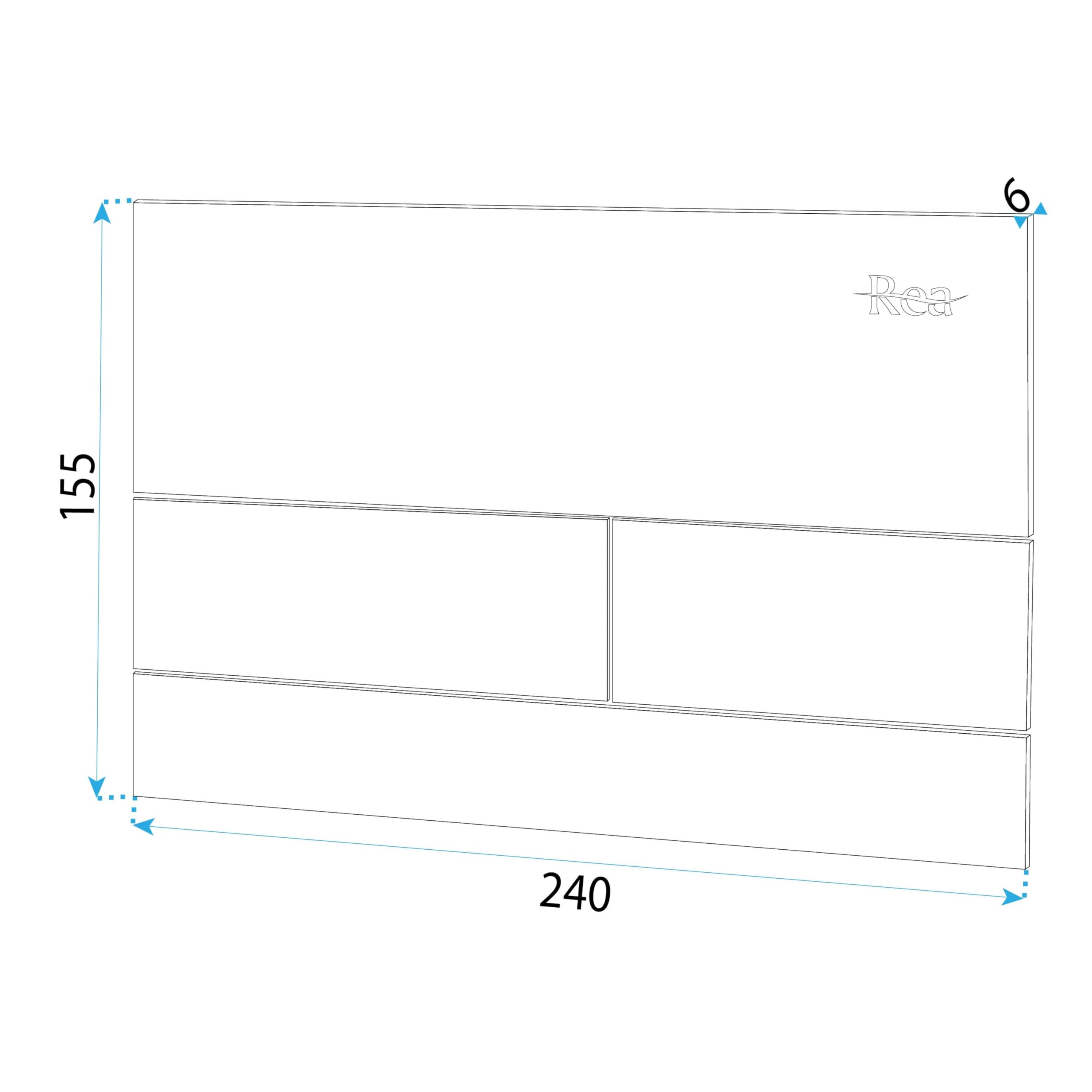 Rea - Przycisk Do Stelaża Podtynkowego K011A-Q Steel T, Złota Szczotkowana, 15,5 X 24 X 15,5 Cm