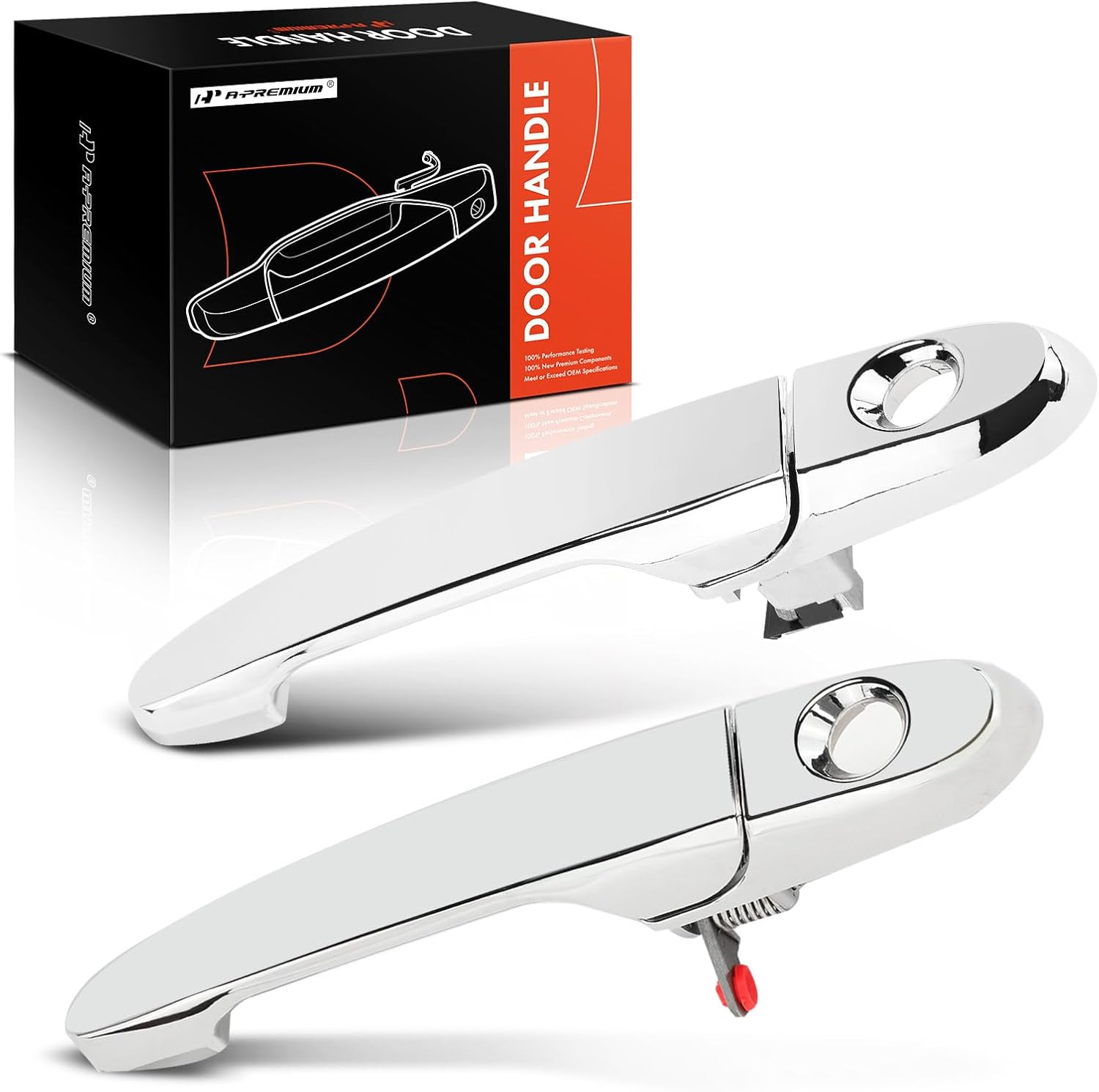 A-Premium 2-PC Set Front Side Outside Exterior Door Handles Compatible with Chevrolet Impala, Impala Limited, Cobalt & Buick Lacrosse, Lucerne, Allure & Pontiac G5 & Saturn Sky, Chrome