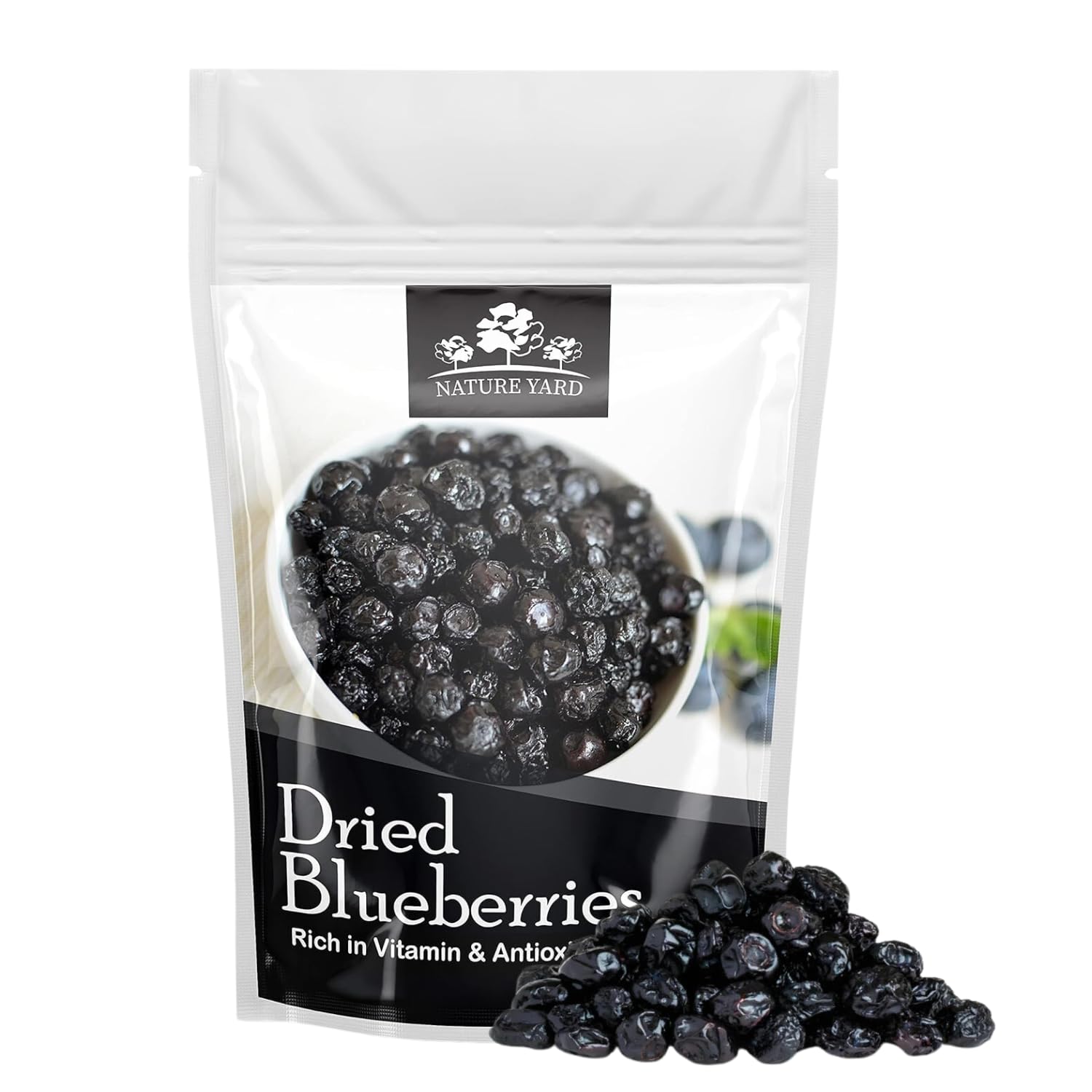 Blueberry Dried Without Sugar -400 Gram - Seedless Whole Organic Blueberries | No Added Refined Sugar - Rich in Antioxidants Healthy Snack