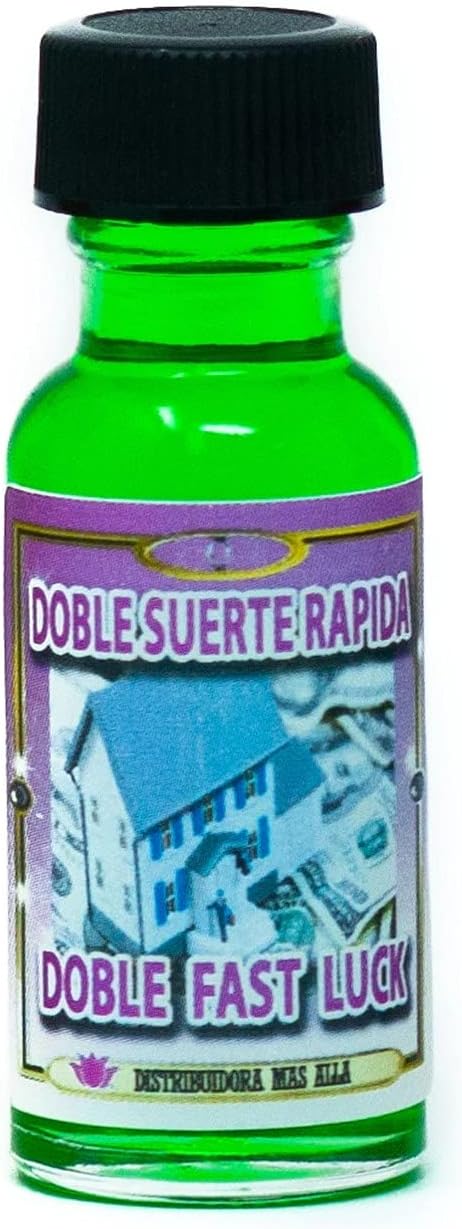 Mas AllaAceite Doble Suerte RapidaDouble Fast Luck Espiritual Oil, Green Verde