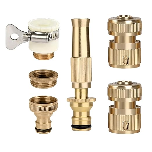 HASTHIP® 5 in 1 Set Universal Tap Connector, Brass Spray Nozzle, Tap