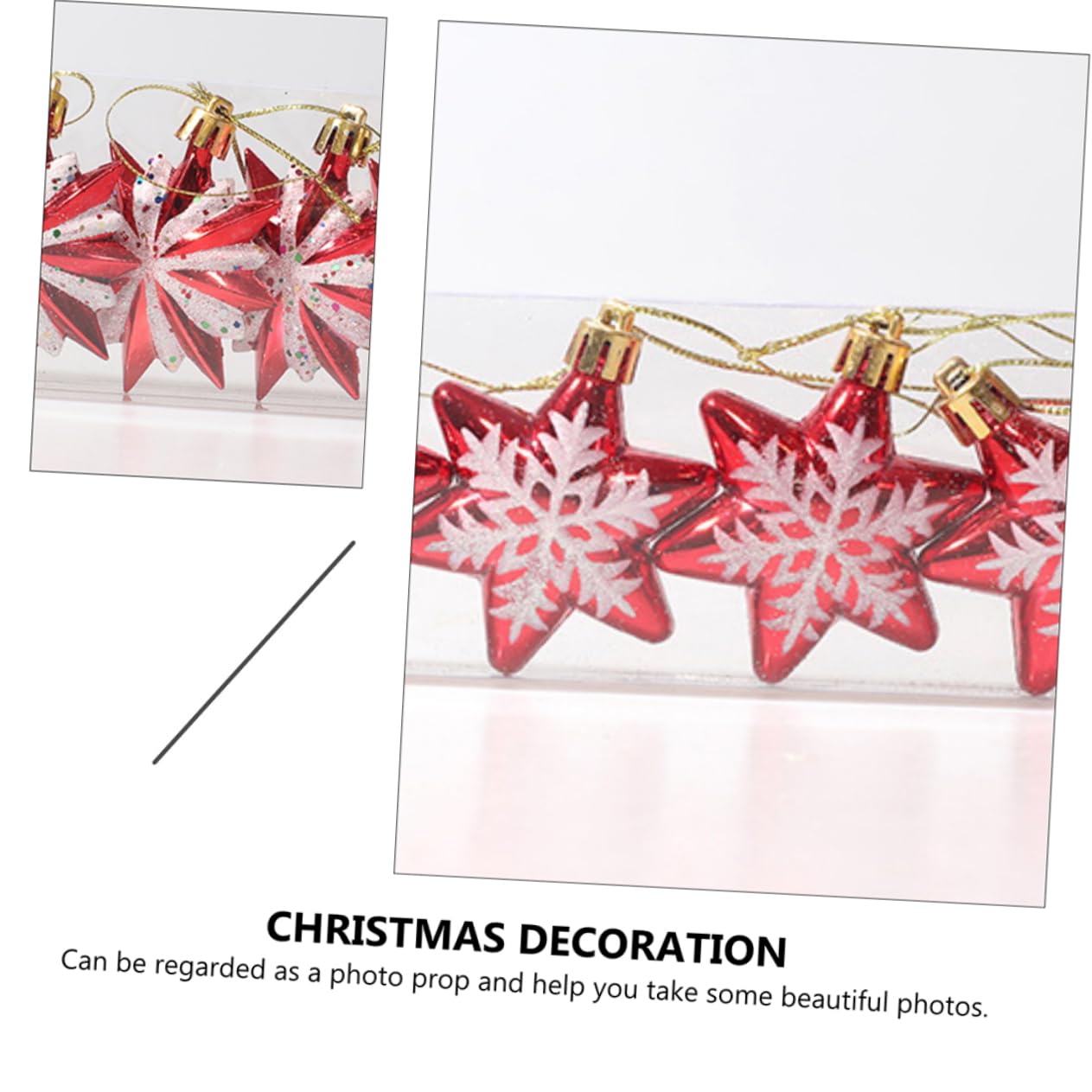 46stücke Teiliges Deko Fünfzackige Hängende Ornamente Für Weihnachten Vielseitig Für Baum Und Fenster Geeignet