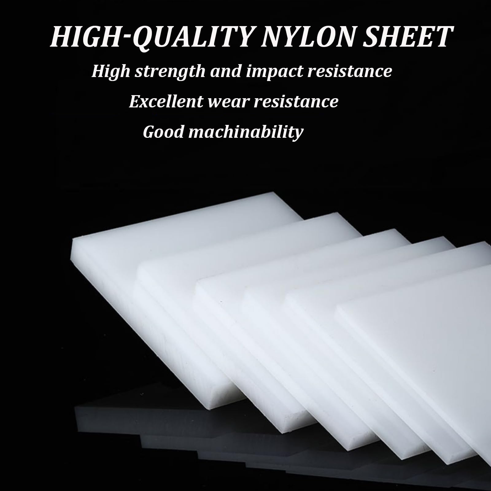 COYOUCO Lastra di Nylon Bianco 200mm × 250mm, Spessore Disponibile 2mm–30mm, per lavorazioni Fai-da-Te, Parti meccaniche e modellismo, 1 Pezzo,30mm