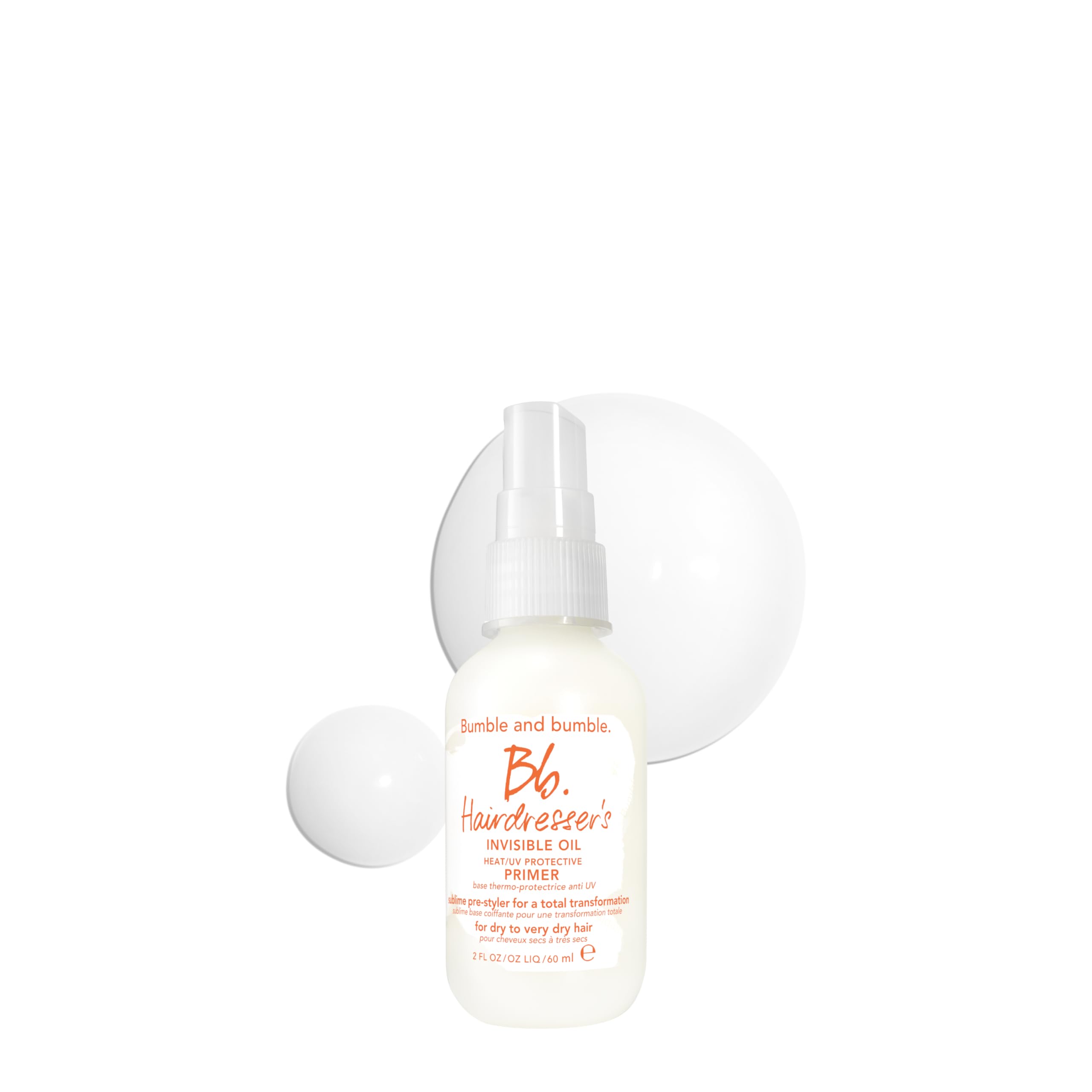 Bumble and bumble. Hairdresser's Invisible Oil Heat/UV Protection Leave-In Conditioner Hair Primer | Hydrating, Anti Frizz, Color Safe | Straight, Coily | With Argan Oil + Coconut Oil