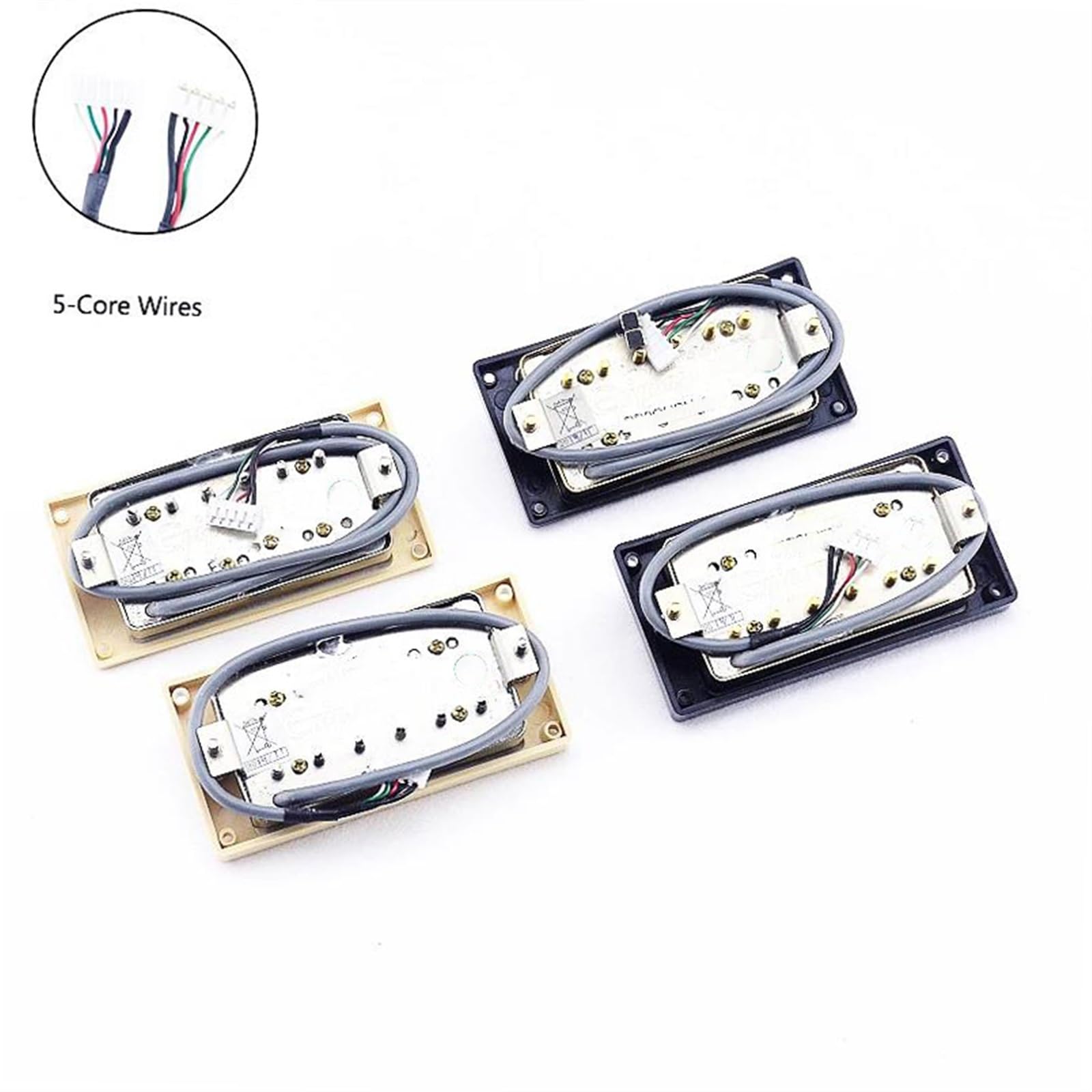1 Set Elektrische Gitarre Alnico Humbucker Pickup Nickel/Gold Abdeckung Doppel Coil Pickup(Kit 2)