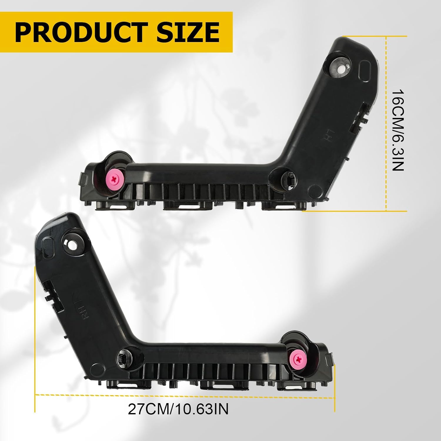 52115-02350 52116-02330 Front Bumper Bracket for Toyota Corolla 2017-2019,Car Pair Left Right Front Bumper Bracket Beam Mount Support Grille Guide Bracket Retainer Replace TO1043131 TO1042131