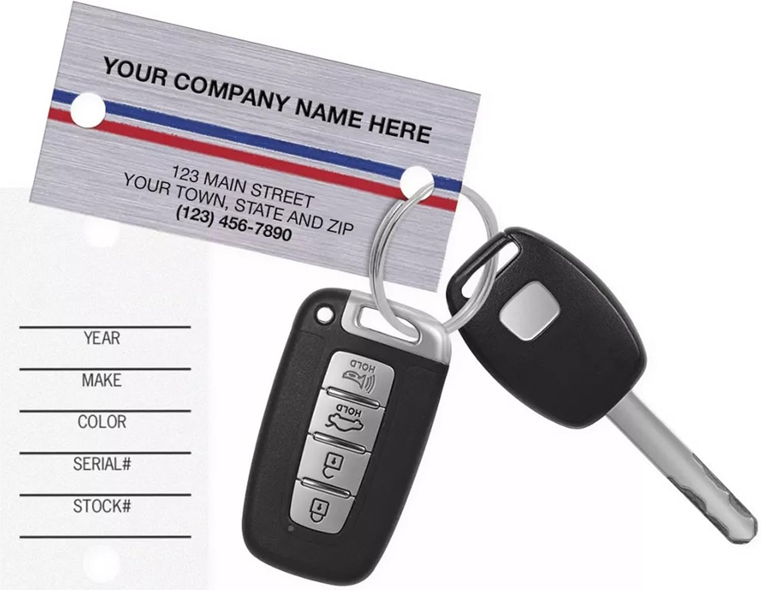 Automobile Key Tag, Size: 1 1/4 x 2 1/2, Quantity 250