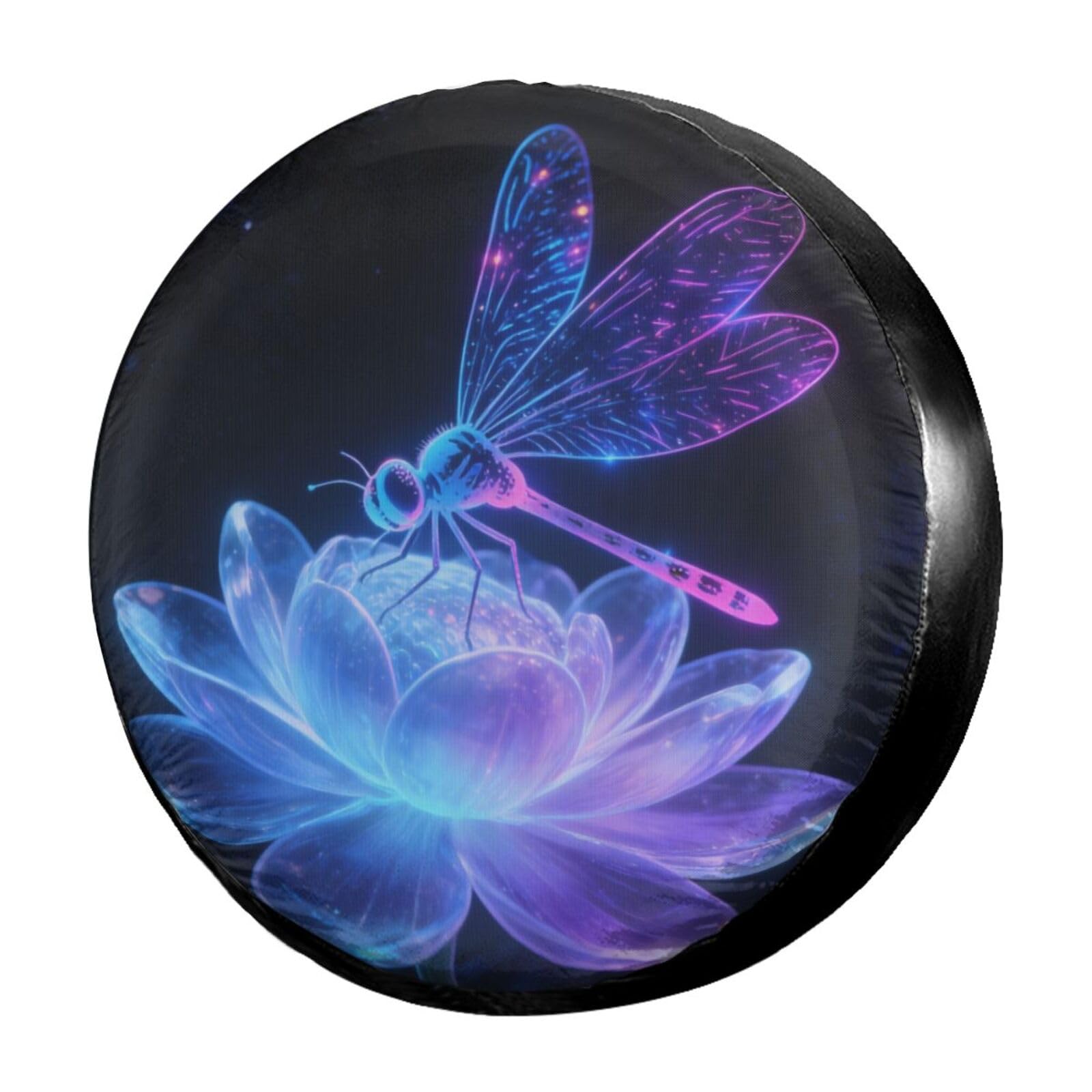 Delerain Spare Tire Cover Cute Dragonfly Wheel Covers Sun Protection Waterproof for Jeep Truck RV Trailer SUV and Many Vehicle (14 Inch for Diameter 23"-27")