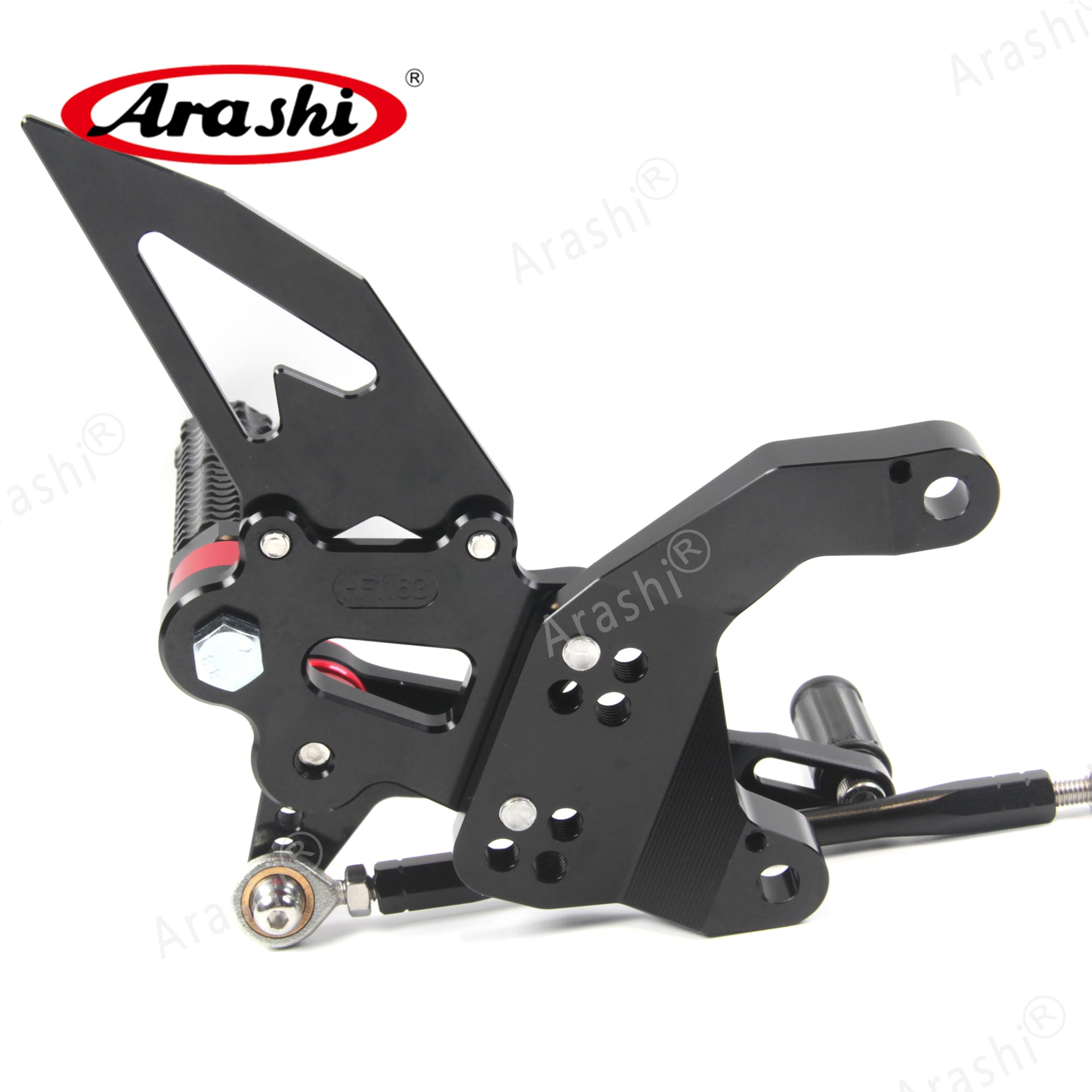 Arashi (Version2.0) Regolabile Pedane Arretrate Pedane Poggiapiedi per Z900 ZR900 2020-2023, Nero Accessori Pedalino Posteriori Pedaline