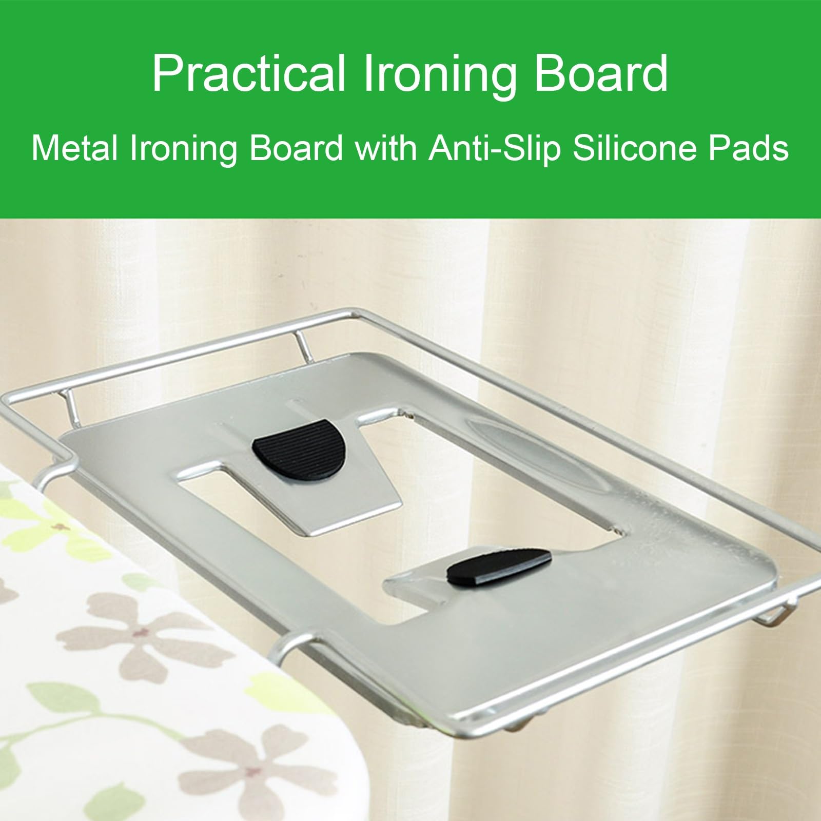 Tabla de Planchar Grande 5 Altezza Regolabile con Supporto per Ferro y Soporte para Mangas, Mesa Planchar Plegable de Tamaño Completo con 1 Funda de Repuesto, Gris
