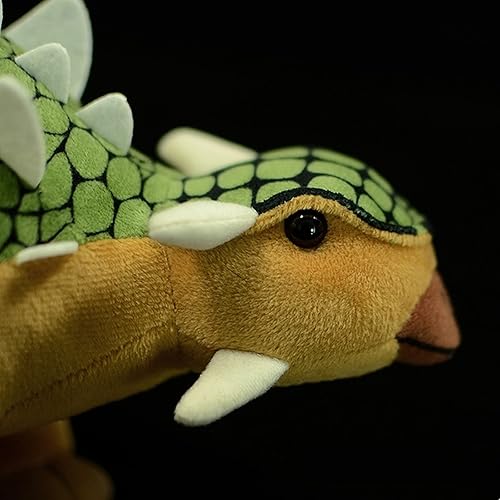 Miniatura 2 de lilizzhoumax Ankylosaurus - Animales de peluche realistas de dinosaurios, peluche súper suave, juguetes para niños, juguetes de figuras de