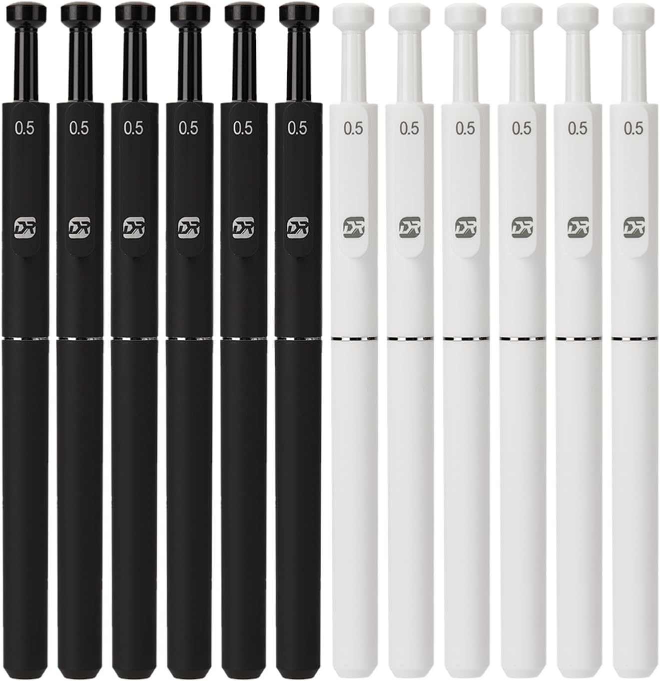 Gel Pens, 0.5 mm 12 Pcs Quick-Dry Black Ink Pens, Fine Point, Smooth Writing Pens, Ballpoint Pens for Journaling, No Skipping, Cute Aesthetic Office and School Supplies, Gifts for Women