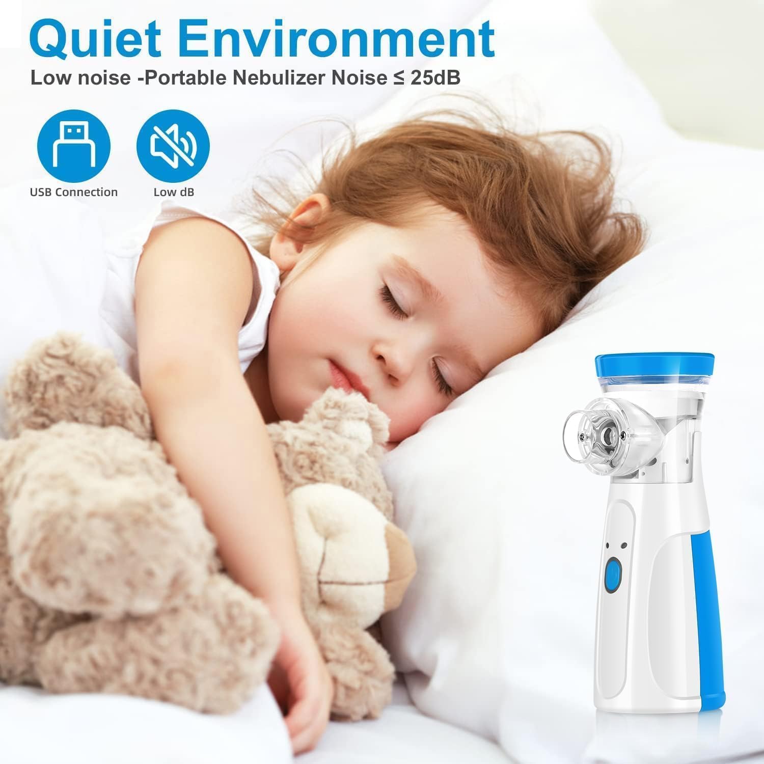 Pridarsh Portable Mesh Nebulizer, Silent and Compact Nebulizer Machine for Adult and Kids, Wireless Vaporizer Machine With Respiratory Mask, Effective for Cough, Asthma, Sinusitis, and Bronchitis, Steam Inhaler for Cold and Cough -Quick Relief and Daily Use Vaporiser - Image 2 thumbnail