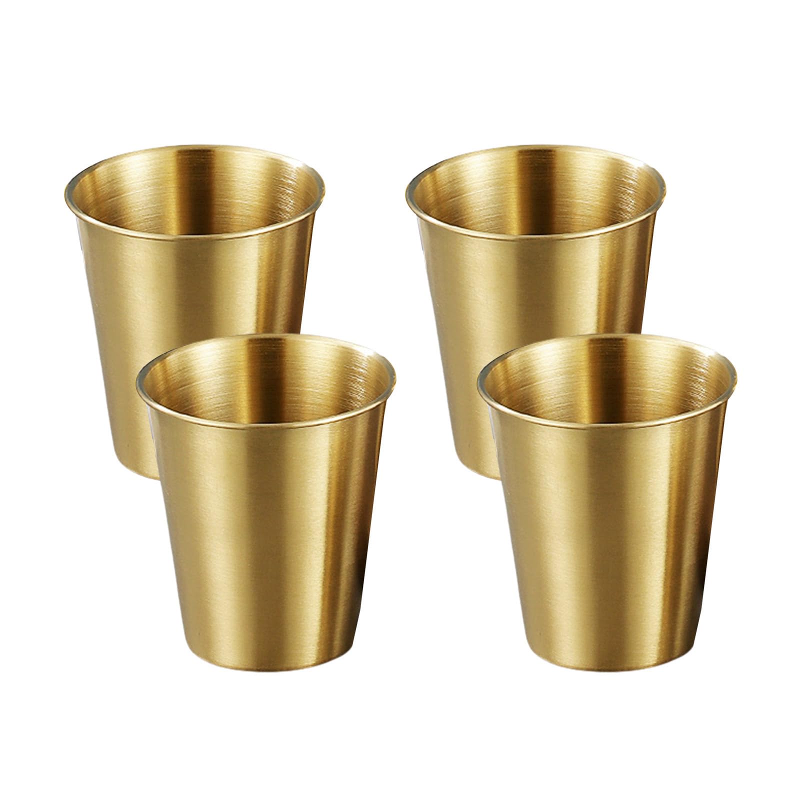 Obotsnoi 4Pieces Stackable Stainless Steel Kids Cups Kids Tumblers Sturdy and User Friendly Metal Cups for School and Picnics Children Safe