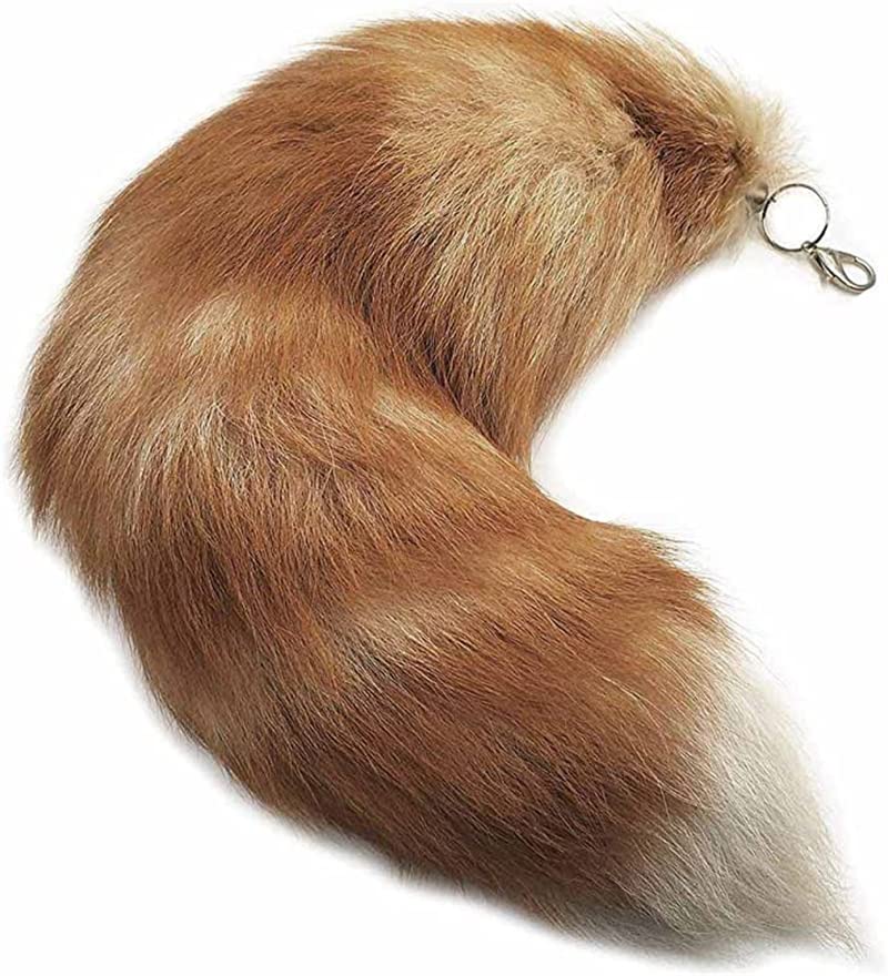 Putextile Fuchsschwanz Anhänger etwa Fell Schwanz Keychain Extra Groß...