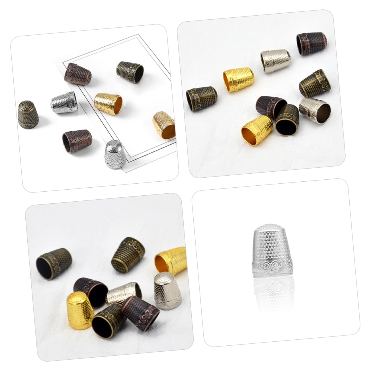 ERINGOGO Convenient Sewing Thimble Kit 10pcs Thimble Finger for Embroidery Quilting Craft