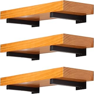 Staffe per mensole, montaggio a parete, 30,5 cm, per scaffali fai da te o personalizzati, colore nero, confezione da 6